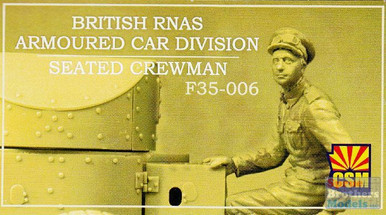CSMF35006 1:35 Copper State Models Figure: British RNAS Armoured Car Division - Seated Crewman