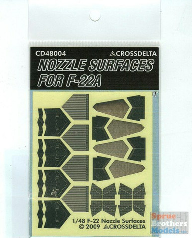 CXDCD48004 1:48 CrossDelta F-22A Raptor Nozzle Surfaces (ACA kit) #CD48004