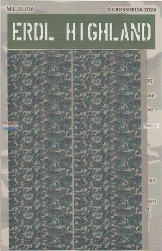 CXDMIL35036 1:35 CrossDelta US ERDL Highland Camouflage Decal