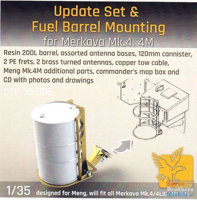 DEP35006 1:35 Desert Eagle Update Set & Fuel Barrel Mounting for Merkava Mk.4/4M