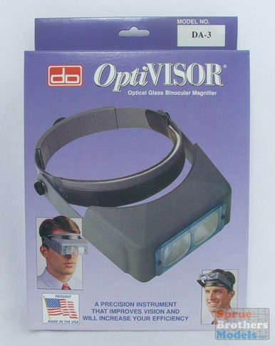 DONDA03 Donegan OptiVisor Glass Lens Binocular Headband Magnifier w/Lens Plate 1-3/4x Power at 14" #DA03