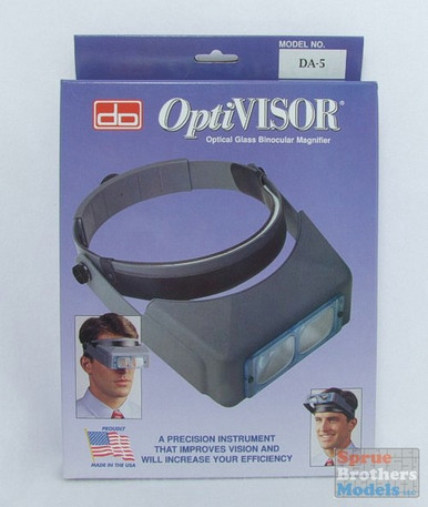 DONDA05 Donegan OptiVisor Glass Lens Binocular Headband Magnifier w/Lens Plate 2-1/2x Power at 8" #DA05
