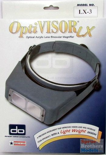 DONLX03 Donegan OptiVisor LX Acrylic Lens Binocular Headband Magnifier w/Lens #3 1-3/4x Power at 14" #LX3