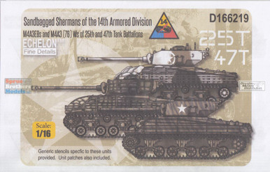 ECH166219 M4A3E8 & M4A3(76)W Sherman 'Sandbagged Shermans of the 14th Armored Division'