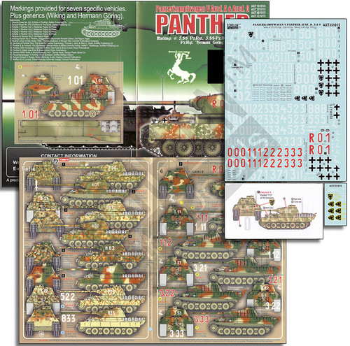 ECH351015 1:35 Echelon Decals - Panther Ausf A & G Wiking & Hermann Goring #351015