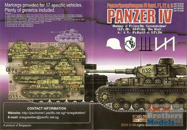 ECH351020 1:35 Echelon GD, 18.PzAbt, 11.PD & Das Reich Panzer IVs (Ausf F1/F2/G) #351020