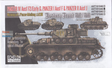 ECH351046 1:35 Echelon Panzer IV Ausf.F2/Early G, Panzer I Ausf.F & Panzer II Ausf.J Pz-Abt z.b.V. 66