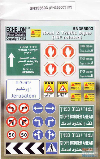 ECH355603 1:35 Echelon Road & Traffic Signs (IDF related) [2-in1 Pack]