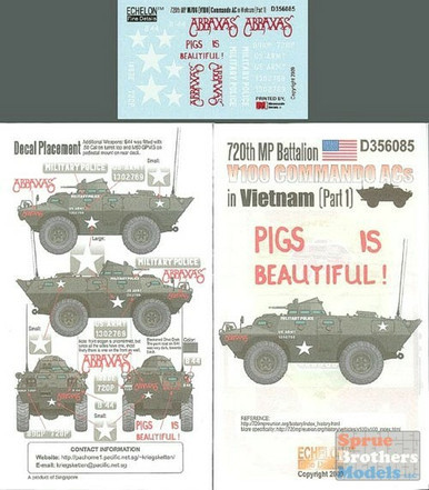 ECH356085 1:35 Echelon 720th MP Btn V100 Commando in Vietnam (pt1) #356085