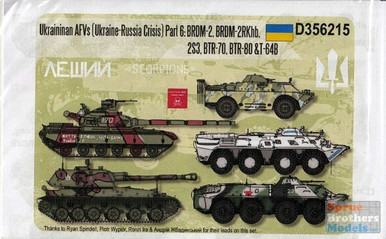 ECH356215 1:35 Echelon Ukrainian AFVs (Ukraine-Russia Crisi) Part 6: BRDM-2, BRDM-2RKhb, 2S3, BTR-70, BTR-80 & T-64B