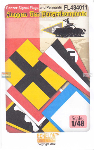 ECH484011 1:48 Echelon WW2 Panzer Signal Flags and Pennants