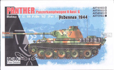 ECH721033 1:72 Echelon Panther Ausf.G 12. SS-Pz.Div. Panthers (Pt3) Ardennes 1944