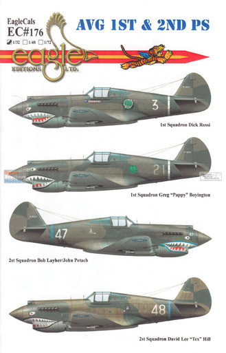 ECL32176 1:32 Eagle Editions P-40 Warhawks of the AVG 1st & 2nd PS