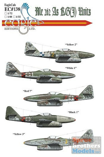 ECL48138 1:48 Eagle Editions Me 262A of KG(J) Units #48138