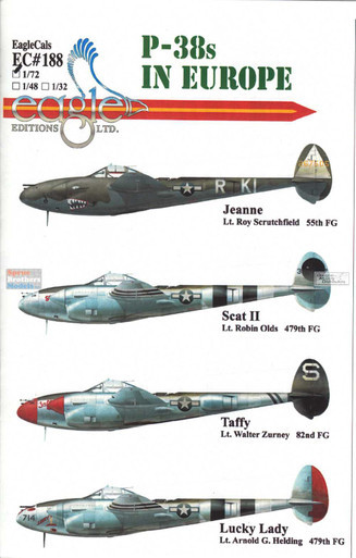ECL72188 1:72 Eagle Editions P-38 Lightning in Europe