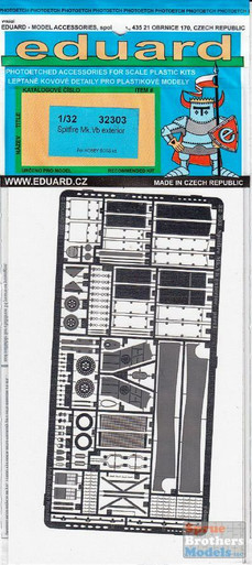 EDU32303 1:32 Eduard PE - Spitfire Mk Vb Exterior Detail Set (HBS kit) #32303