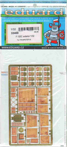 EDU32468 1:32 Eduard PE - F-100C Super Sabre Exterior Detail Set (TRP kit)