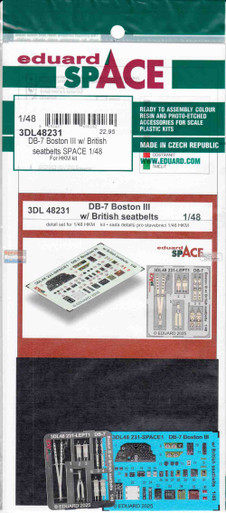 EDU3DL48231 1:48 Eduard SPACE - DB-7 Boston III with British Seatbelts (HKM kit)