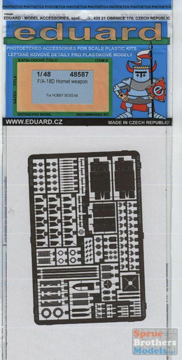 EDU48587 1:48 Eduard PE - F-18D Hornet Weapon Detail Set (HBS kit) #48587