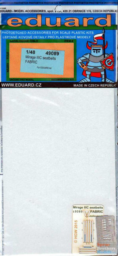 EDU49089 1:48 Eduard Color Seatbelts - Mirage IIIC (Fabric) [EDU kit]