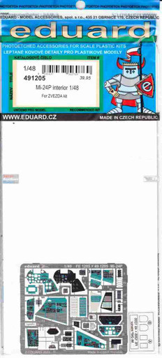 EDU491205 1:48 Eduard Color PE - Mi-24P Hind Interior Detail Set (ZVE kit)