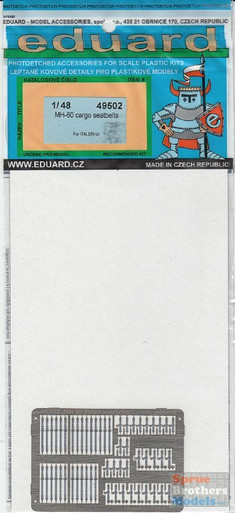 EDU49502 1:48 Eduard Color PE - MH-60 Pave Hawk Cargo Seatbelts (ITA kit) #49502