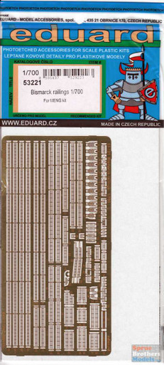 EDU53221 1:700 Eduard PE - Bismarck Railings (MNG kit)