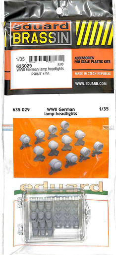 EDU635029 1:35 Eduard Brassin PRINT WW2 German Lamp Headlights