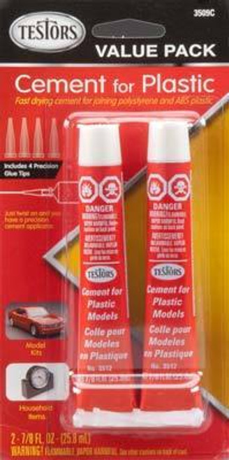 TES290278 Cement for Plastics 7/8 oz Tube 2 Pack