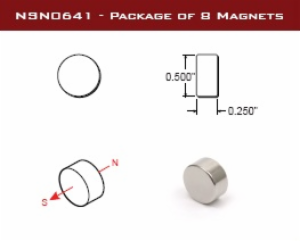 641 1/2"X1/4"DISC MAGNETS (8)