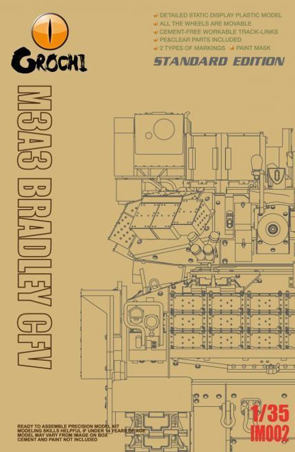 35 0002 U.S. M3A3 Bradley CFV 1:35 "Standard" kit. 35 0002 U.S. M3A3 Bradley CFV 1:35 "Standard" kit.