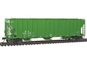 (D)  106102 56' Evans 4780 Cubic Foot 3-Bay Covered Hopper - Ready To Run -- Burlington Northern #463475 (Cascade Green, Reporting Marks Only)