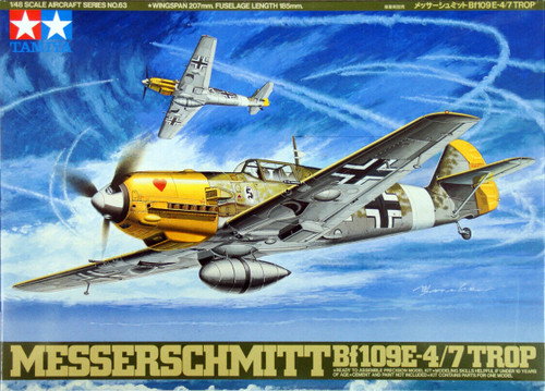 TAM61063 Tamiya 1/48 Messerschmitt BF109E-4/7 Trop