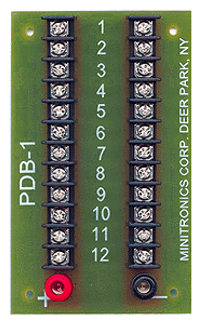 Prewired 12-Position Power Distribution Block Miniatronics Corp. #PDB-1 Rated at 15 Amps