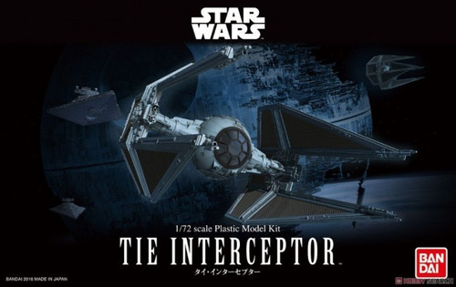 BAN2333769  Tie Interceptor "Star Wars" Bandai Star Wars 1/72 Plastic Model