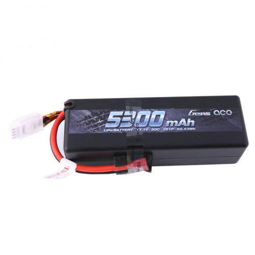 Gens ace 5300mAh 11.1V 50C 3S1P HardCase Lipo Battery15# with Deans plug