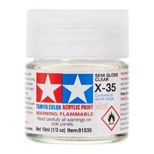 Tamiya 81535  Acrylic Mini X35 Clear model paint 10 ml bottle