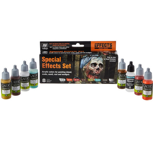 VLJ72213  Game Special Effects Colors, Model Color Paint Set , 1/2 Fl. Oz. Bottles, 8 Colors VLJ72213  Game Special Effects Colors, Model Color Paint Set , 1/2 Fl. Oz. Bottles, 8 Colors