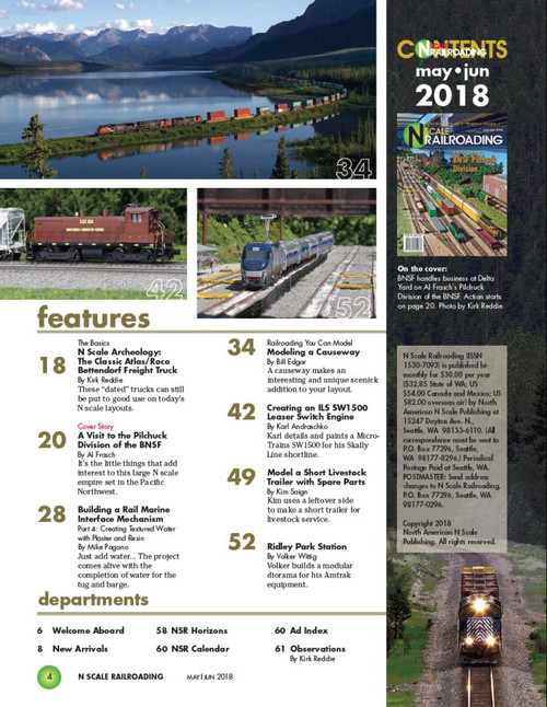 May - June 2018 N Scale RailRoading Mag Issue 107