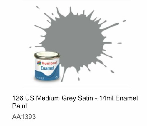 AA1393 - US Medium Grey - Enamel, 14ML, Satin, Shade 126