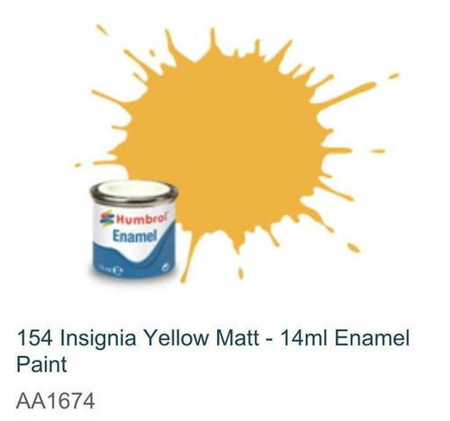AA1674 - Insignia Yellow - Enamel, 14ML, Matt, Shade 154