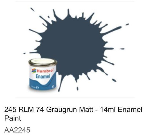 AA2245 - RLM74 Graugrun - Enamel, 14ML, Matt, Shade 245