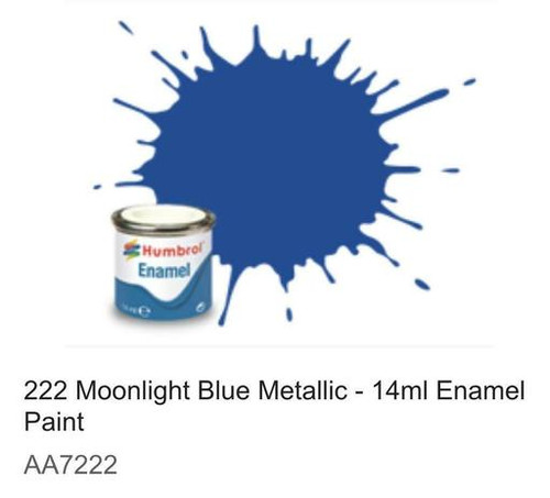 AA7222 - Moonlight Blue - Enamel, 14ML, Metallic, Shade 222