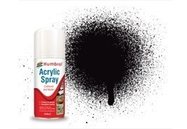 (D) discontinued  AD6201 - Black, 150ml - Acrylic Spray, Metallic, Shade 201