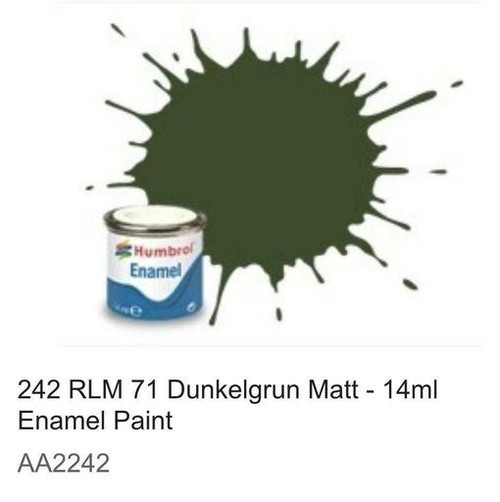 AA2242 - RLM 71 Dunkelgrun  - 14ml Enamel Paint, Matt, Shade 242 AA2242 - RLM 71 Dunkelgrun  - 14ml Enamel Paint, Matt, Shade 242