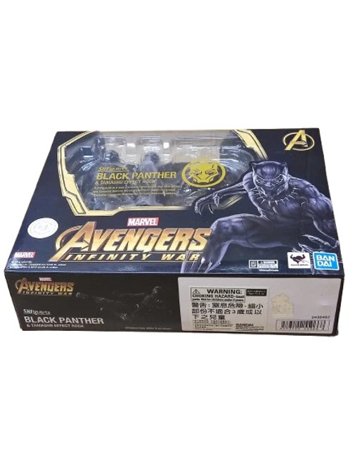 (D) BAS55066 Black Panther & Tamashii Effect Rock "Avengers: Infinity War", Bandai S.H.Figuarts