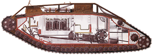 TS020 British Heavy Mk. V Male Tank 1/35