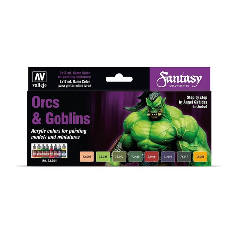 VLJ72304 - Game Orcs and Goblins, Model Color Paint Set , 1/2 Fl. Oz. Bottles, 8 Colors VLJ72304 - Game Orcs and Goblins, Model Color Paint Set , 1/2 Fl. Oz. Bottles, 8 Colors