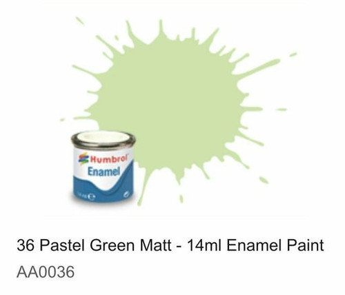 AA0036 Pastel Green Enamel, 14ML, Matt, Shade 036