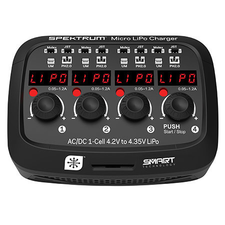 XC1040 Micro 4 port AC/DC 1S LiPo Battery Charger
